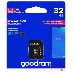 Karta SD micro 32 GB Goodram UHS-I Class 10 - 100MB/s + adapter